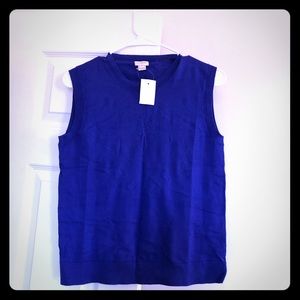 Jcrew royal blue sweater tank top